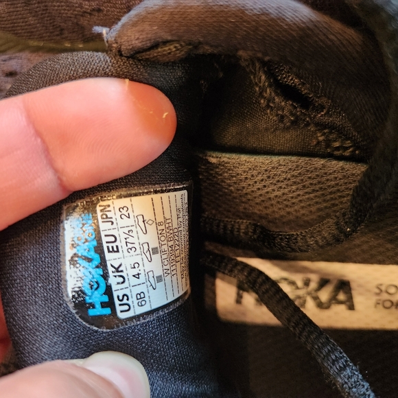 HOKA One One Clifton 8 Black & White Women's Size 6 Running Shoes - Picture 13 of 16